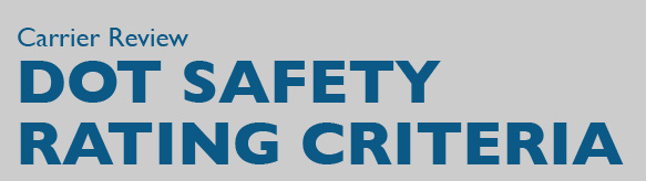 NATC DOT Safety Rating Criteria